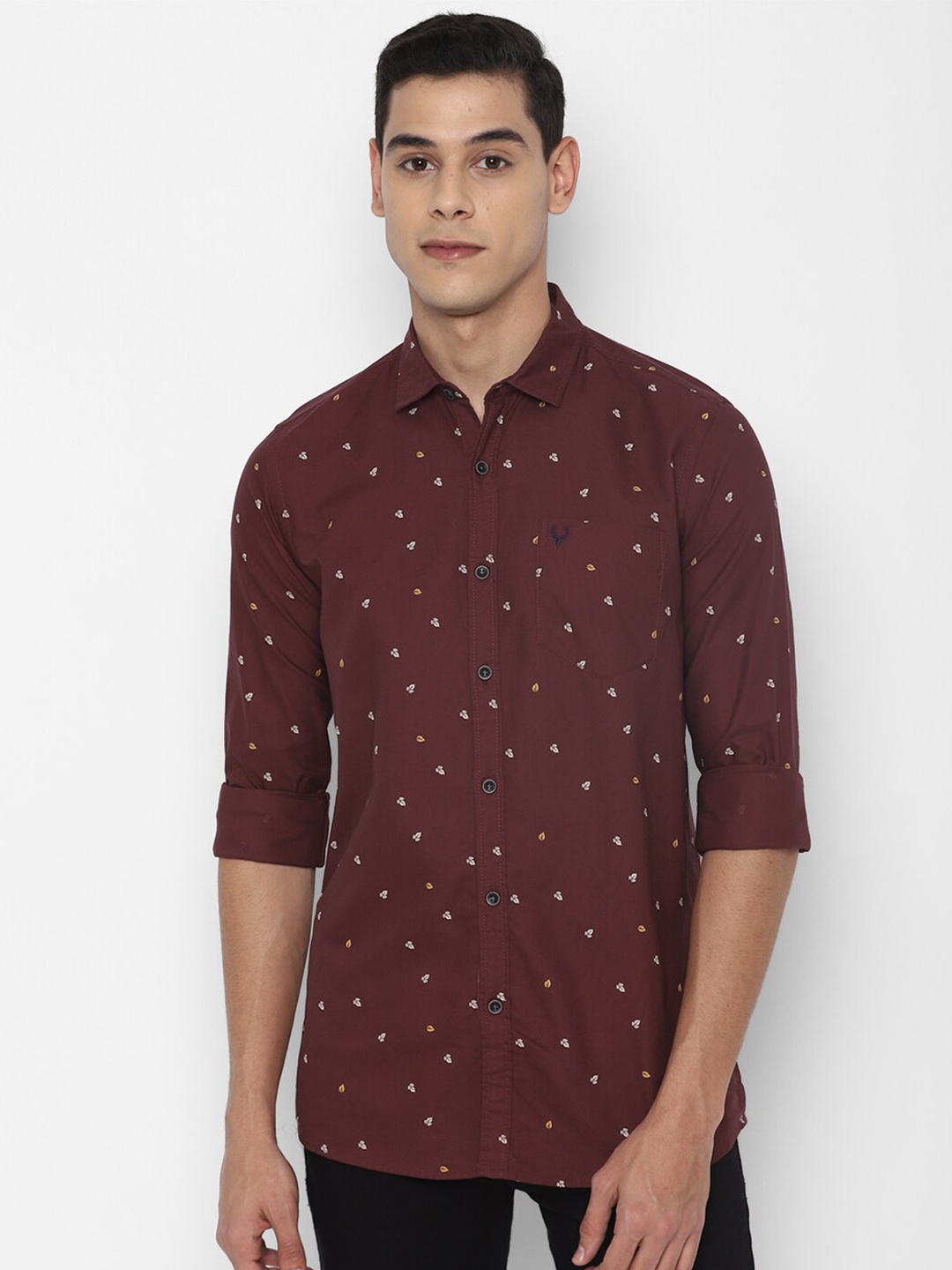 

Allen Solly Sport Men Maroon Floral Printed Casual Shirt