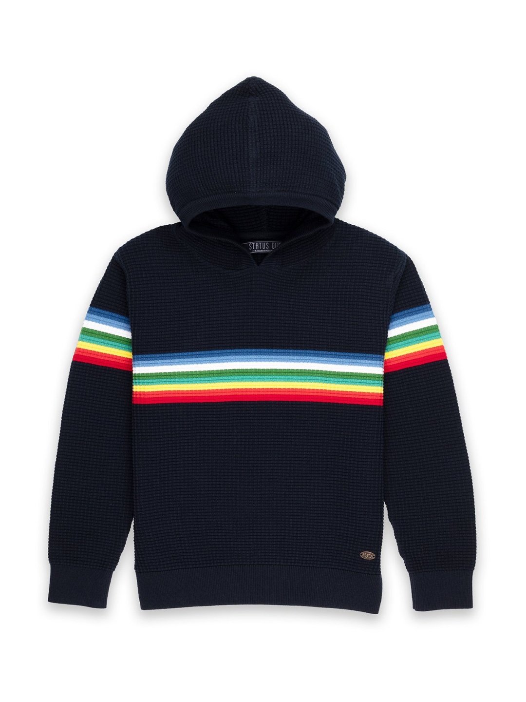 

Status Quo Boys Navy Blue & Red Striped Pullover