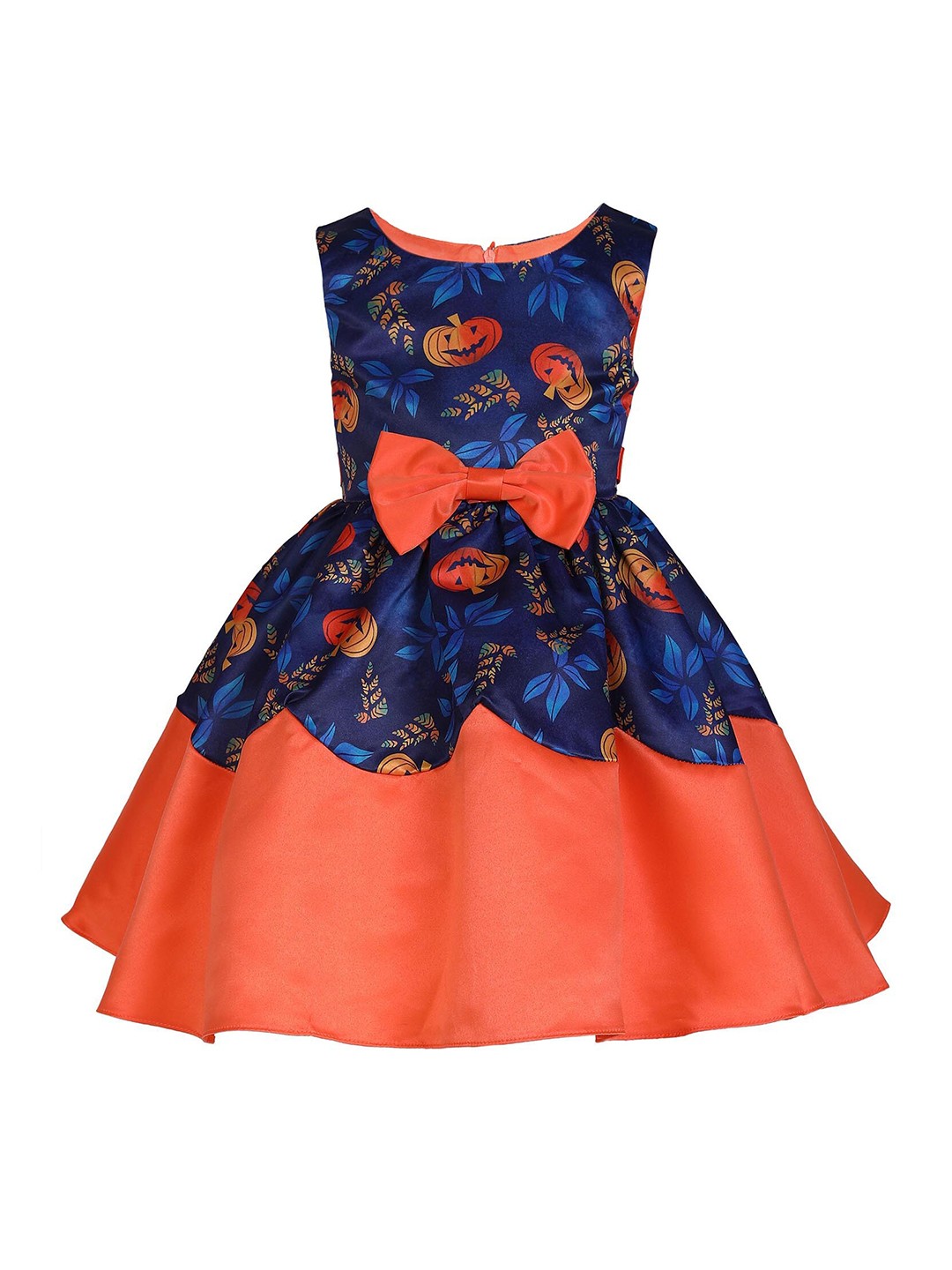 

Hopscotch Orange & Blue Floral Dress