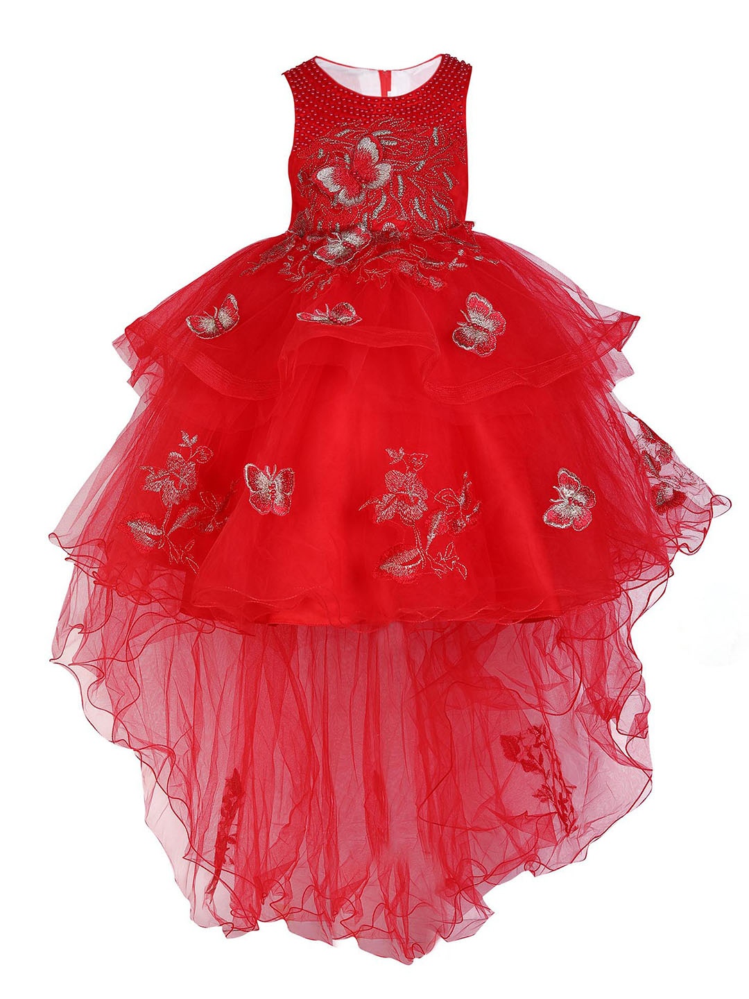 

Hopscotch Red Embellished Maxi Dress
