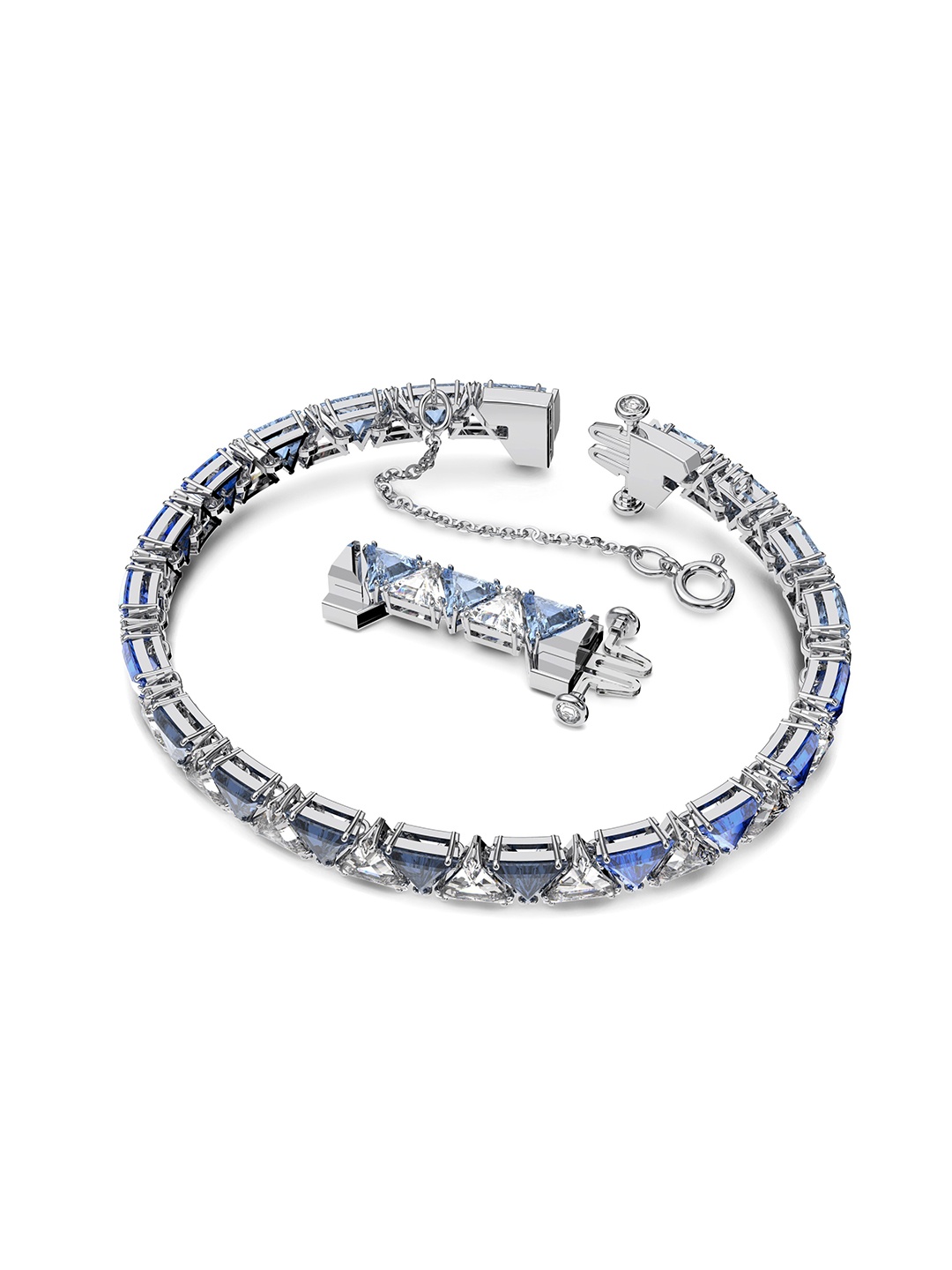 

SWAROVSKI Women Silver-Toned Crystals Rhodium-Plated Cuff Bracelet