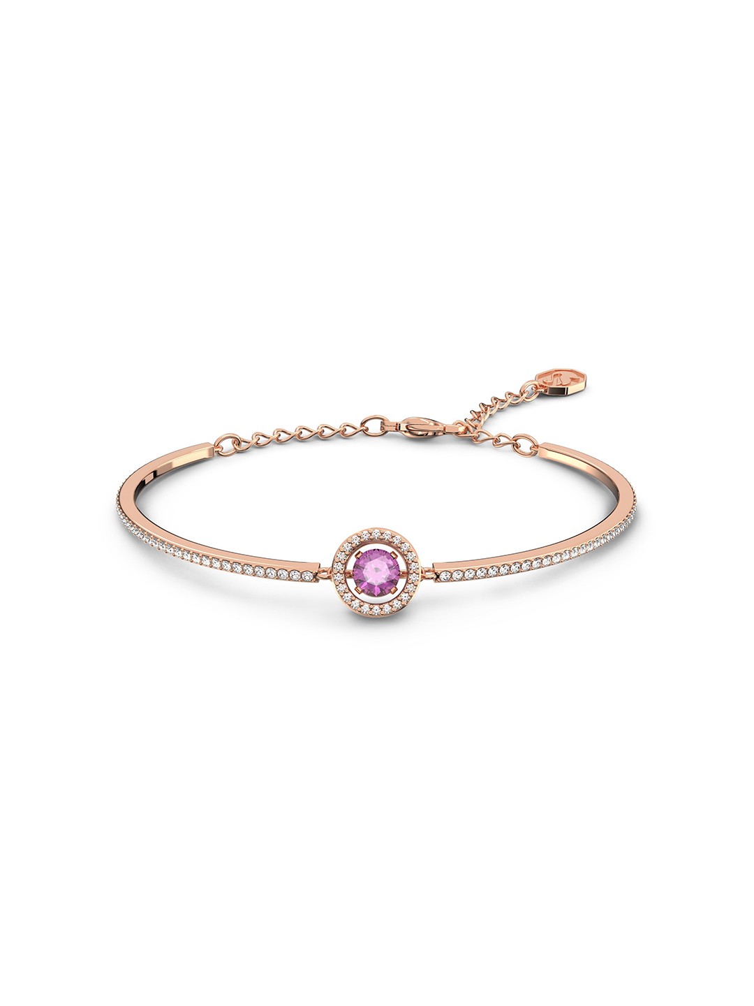 

SWAROVSKI Women Purple Crystals Rose Gold-Plated Wraparound Bracelet