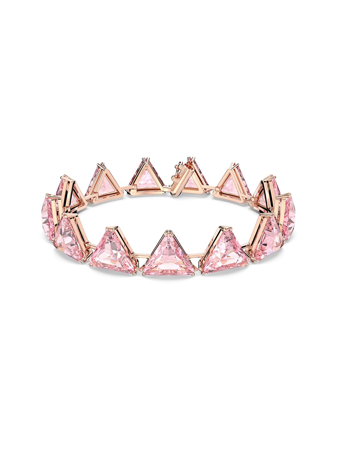 

SWAROVSKI Women Rose Gold & Pink Crystals Rose Gold-Plated Bangle-Style Bracelet