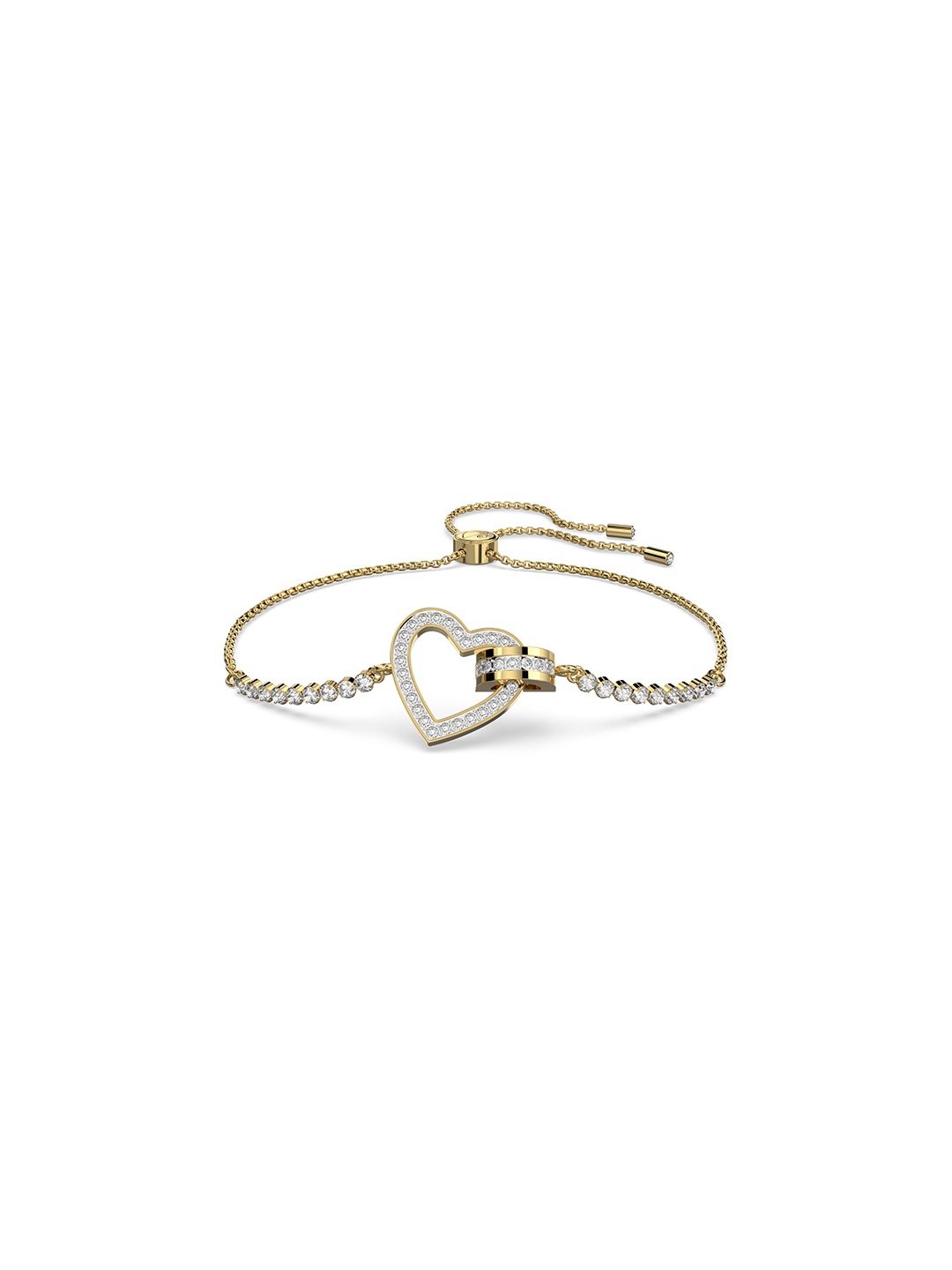 

SWAROVSKI Women White Crystals Gold-Plated Link Bracelet