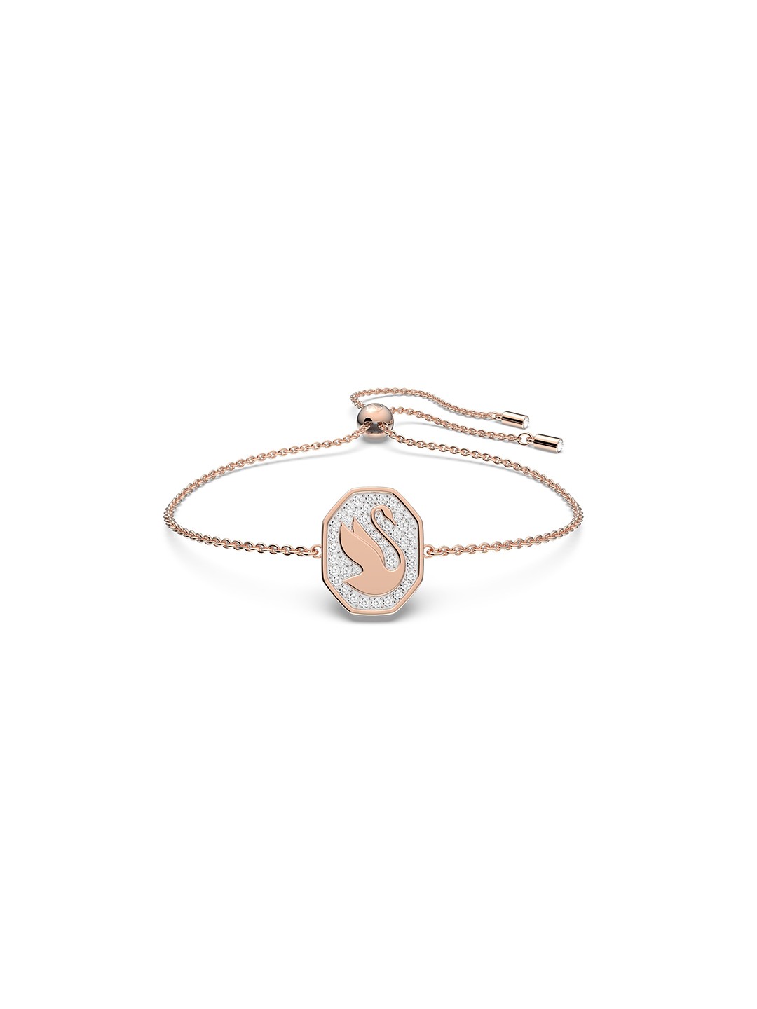 

SWAROVSKI Women Rose Gold & White Crystals Rose Gold-Plated Wraparound Bracelet