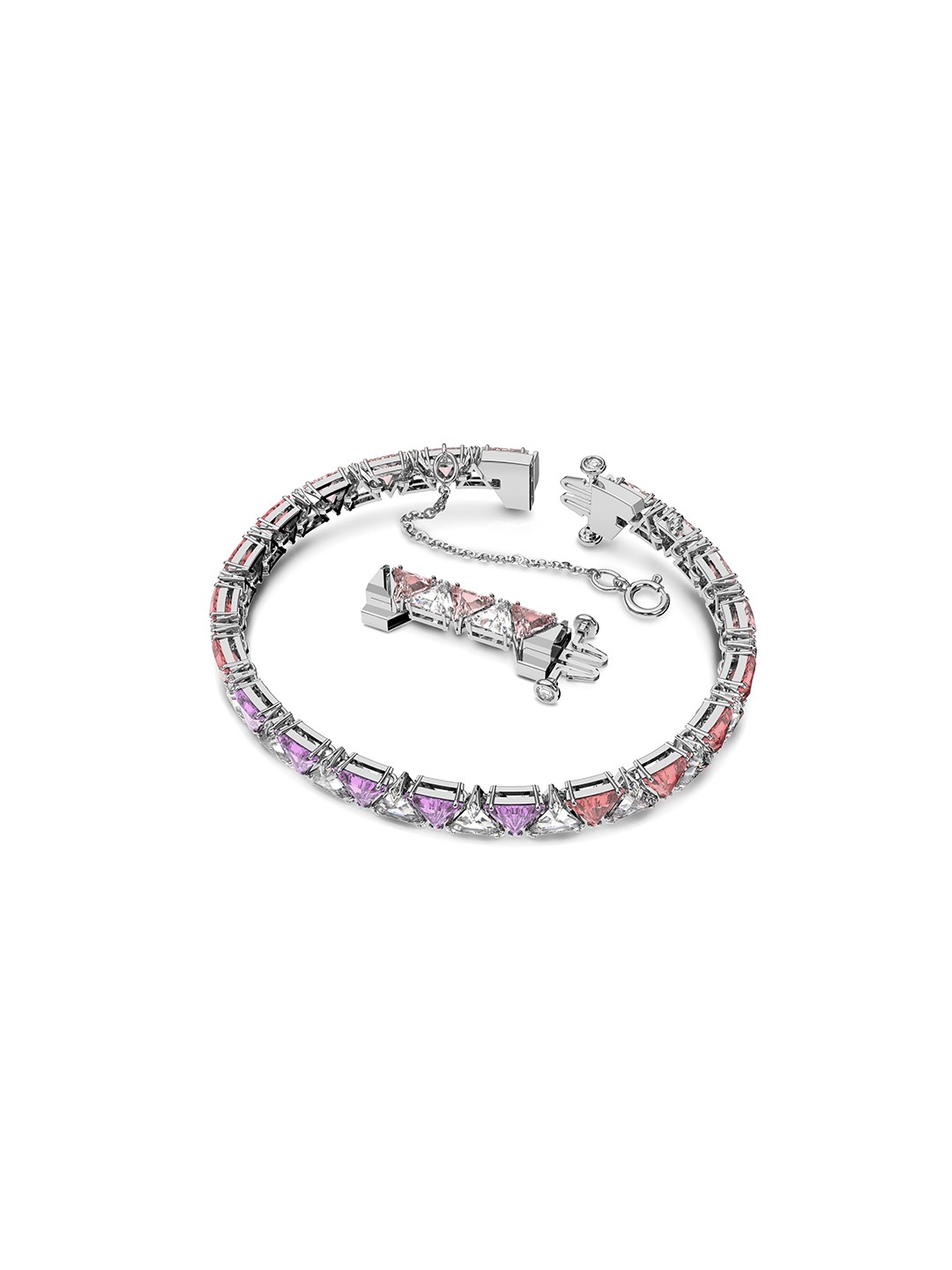 

SWAROVSKI Women Silver-Toned Crystals Rhodium-Plated Cuff Bracelet