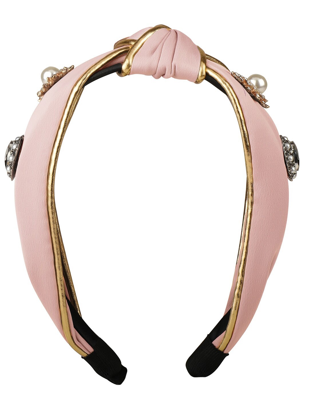 

Vembley Women Pink & Gold Beaded Hairband