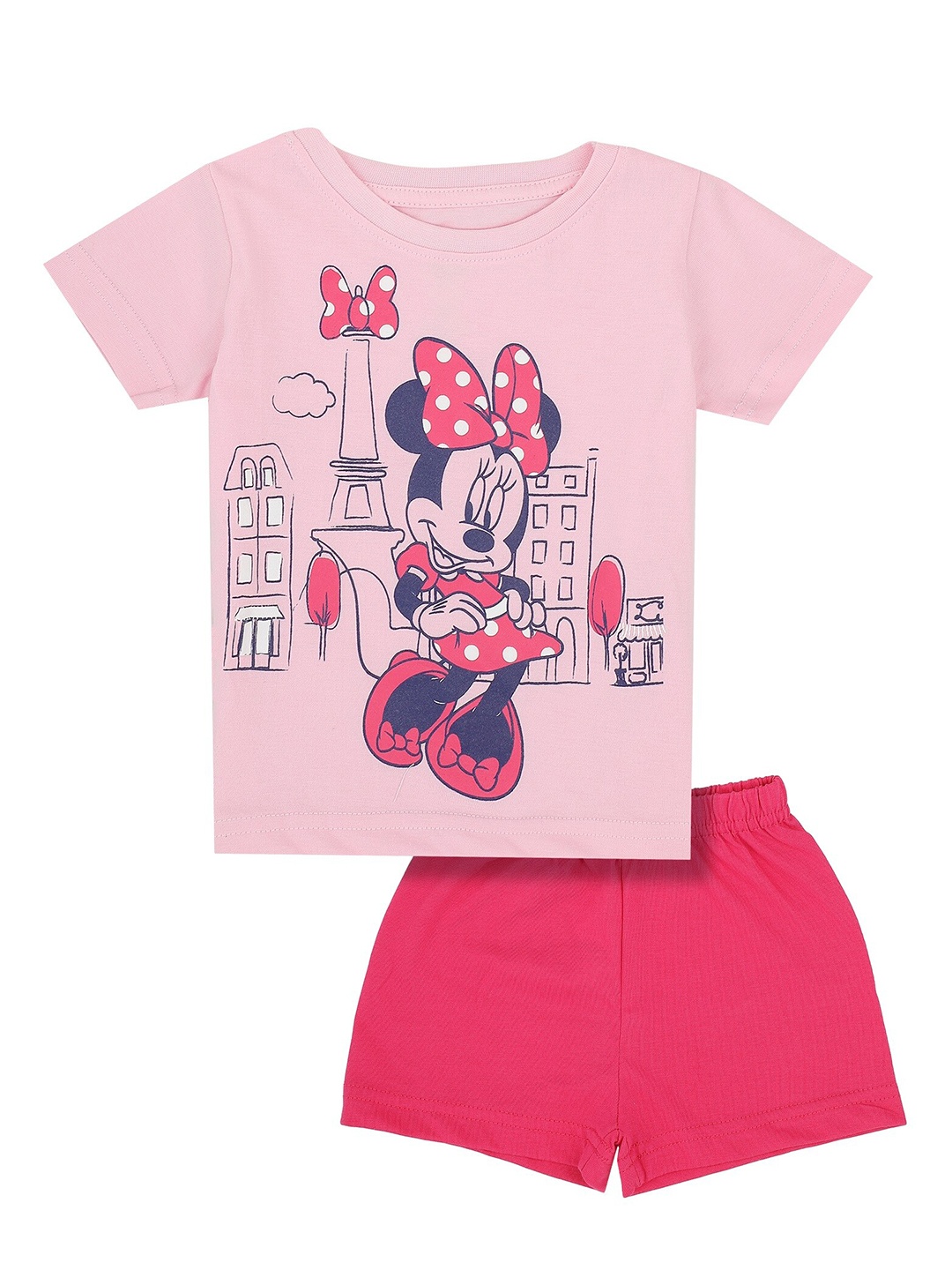

Bodycare Kids Girls Pink Printed T-shirt with Shorts
