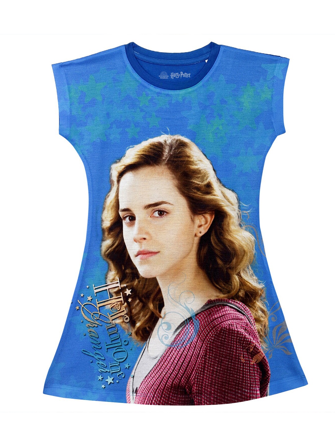 

Harry Potter by Wear Your Mind Girls Blue Harry Potter Printed A-Line Dress