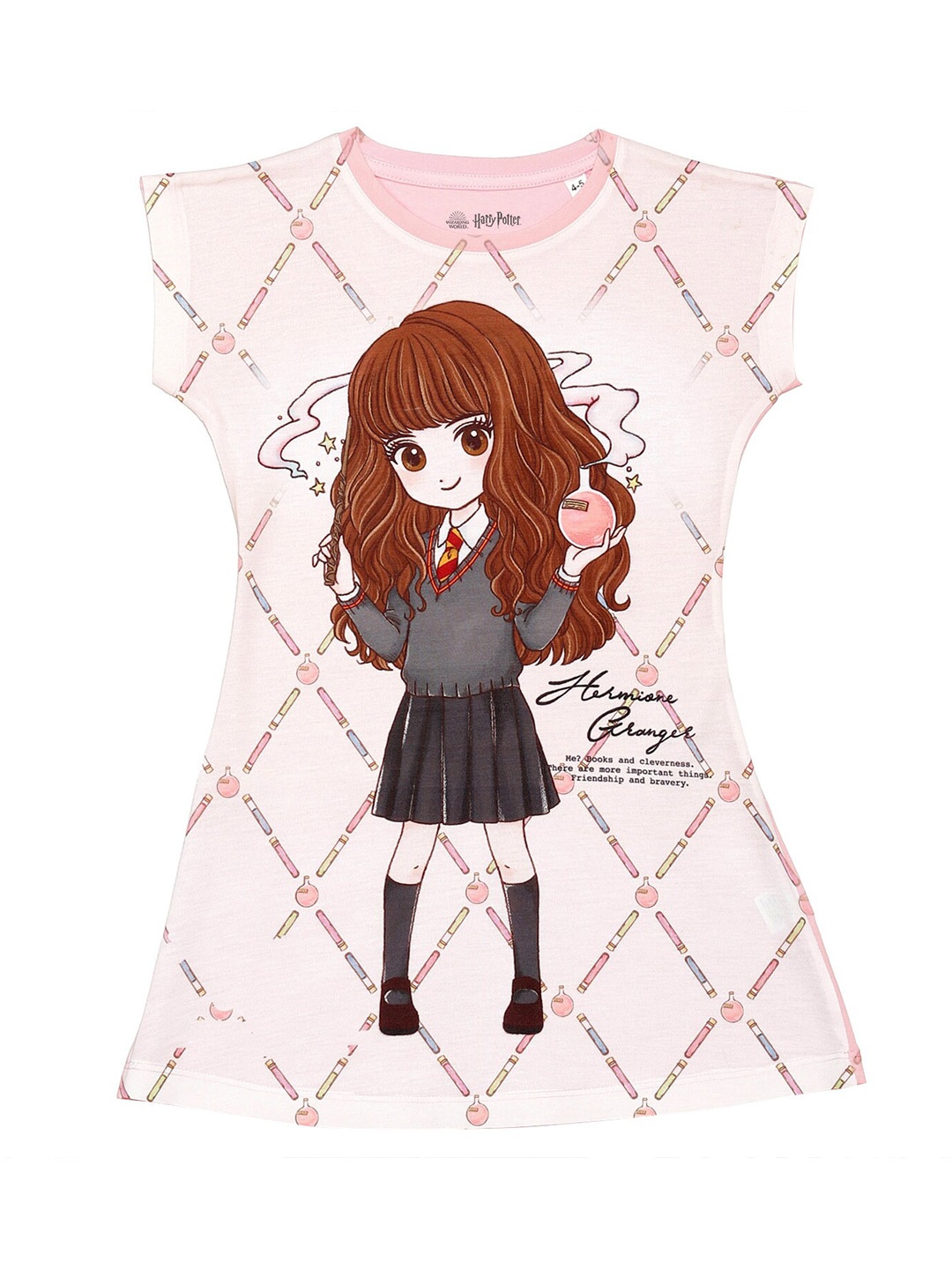 

Harry Potter by Wear Your Mind Girls Pink Printed A-Line Dress