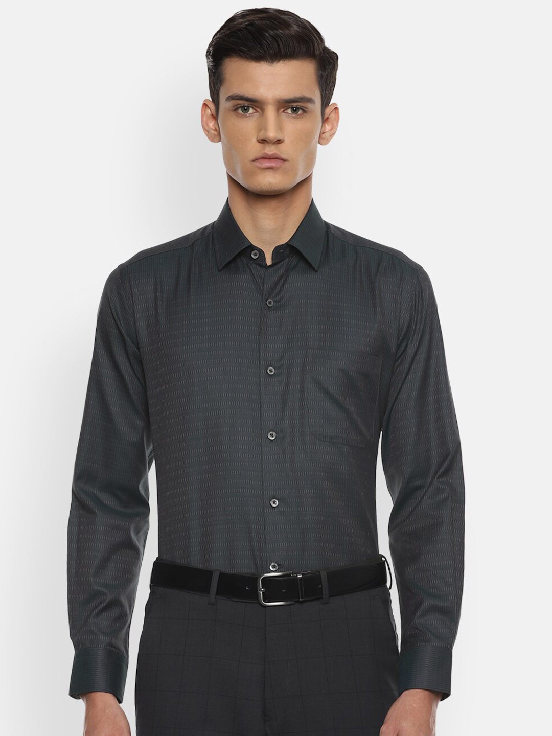 

Luxure by Louis Philippe Men Black Formal Shirt