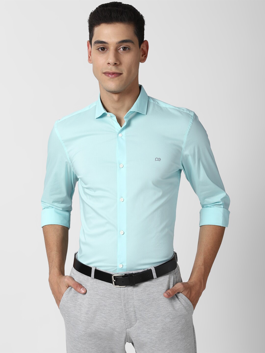 

Peter England Men Blue Slim Fit Casual Shirt