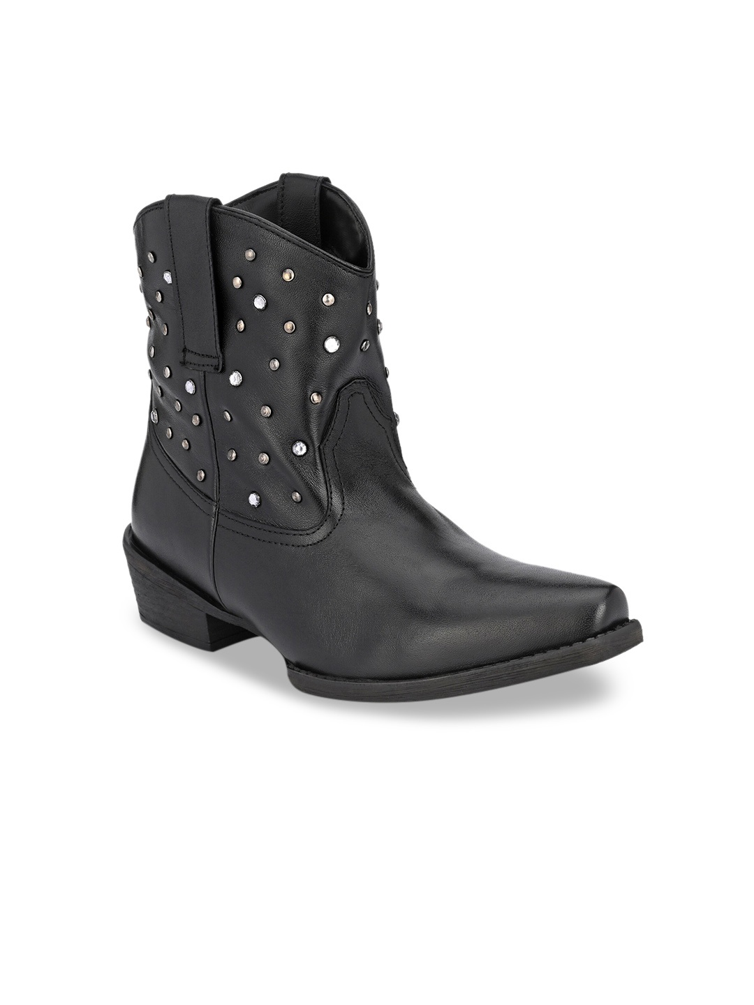 

CARLO ROMANO Woman Black Genuine Leather Half Ankle Boots