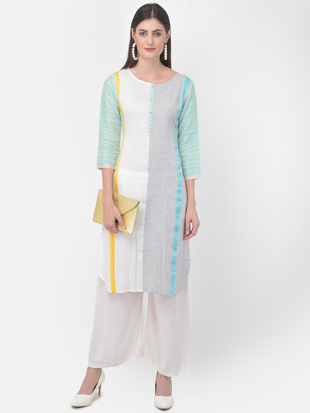 

Span Women Multicoloured Colourblocked Kurta, Multi