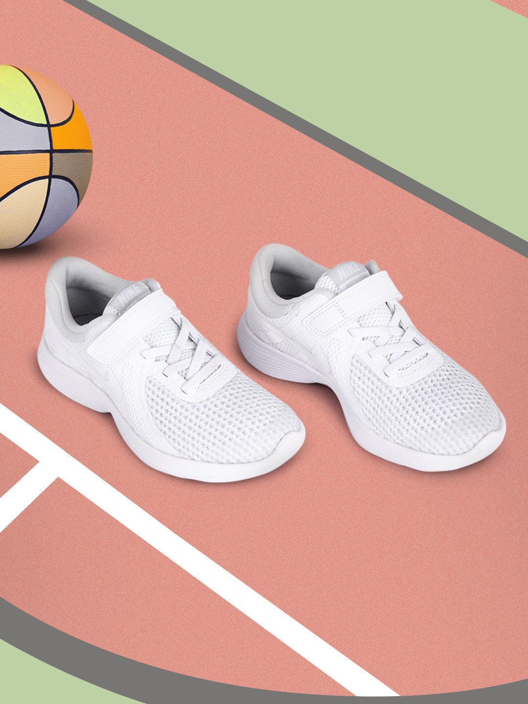 

Nike Kids White Revolution 4 PSV Running Shoes