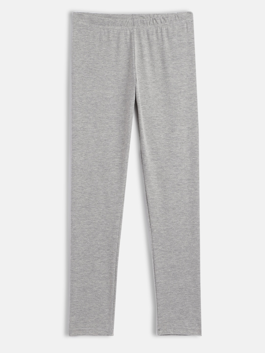 

abof Girls Grey Cotton Groove Ankle-Length Leggings