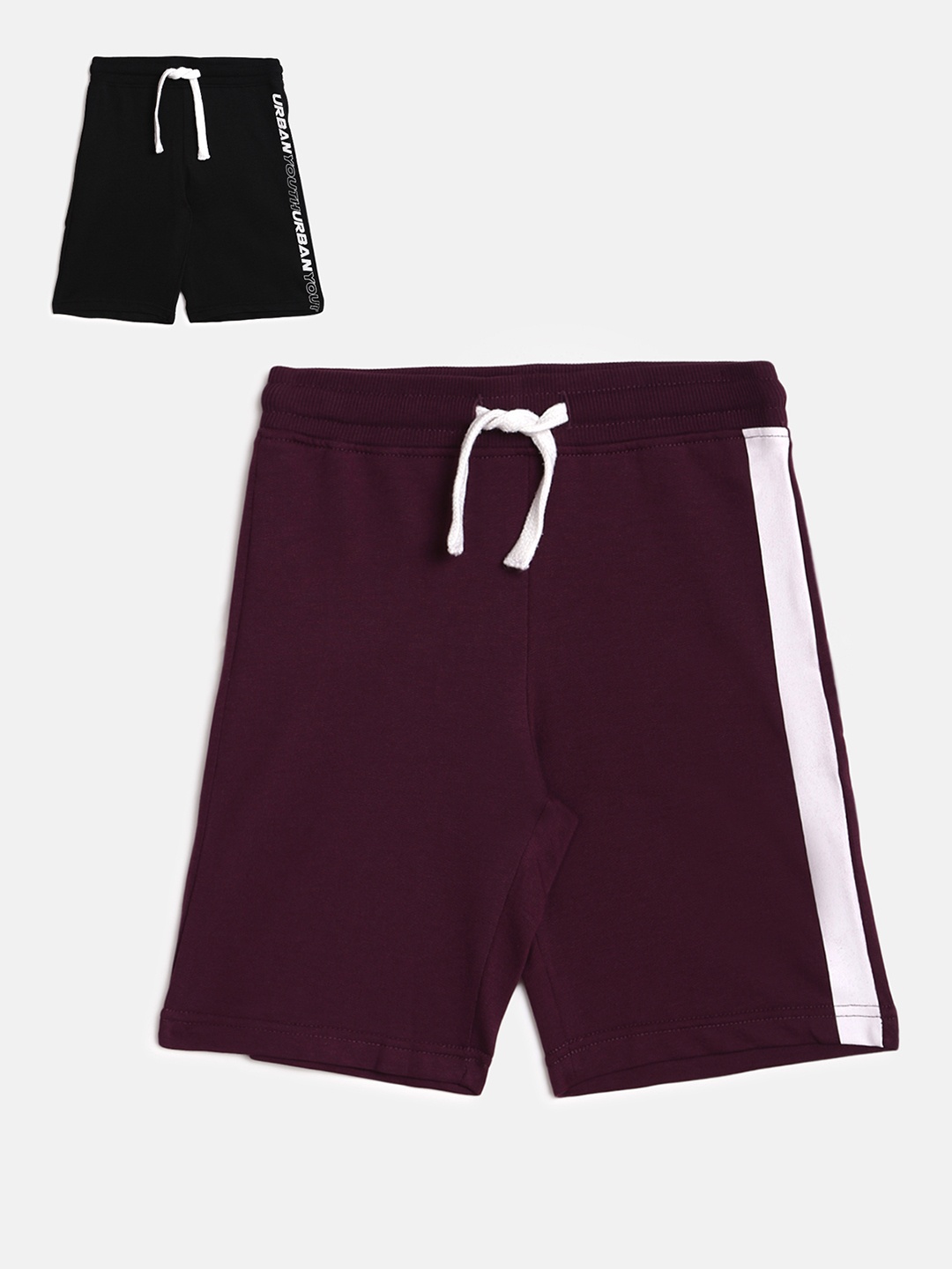 

abof Boys Pack Of 2 Burgundy Shorts