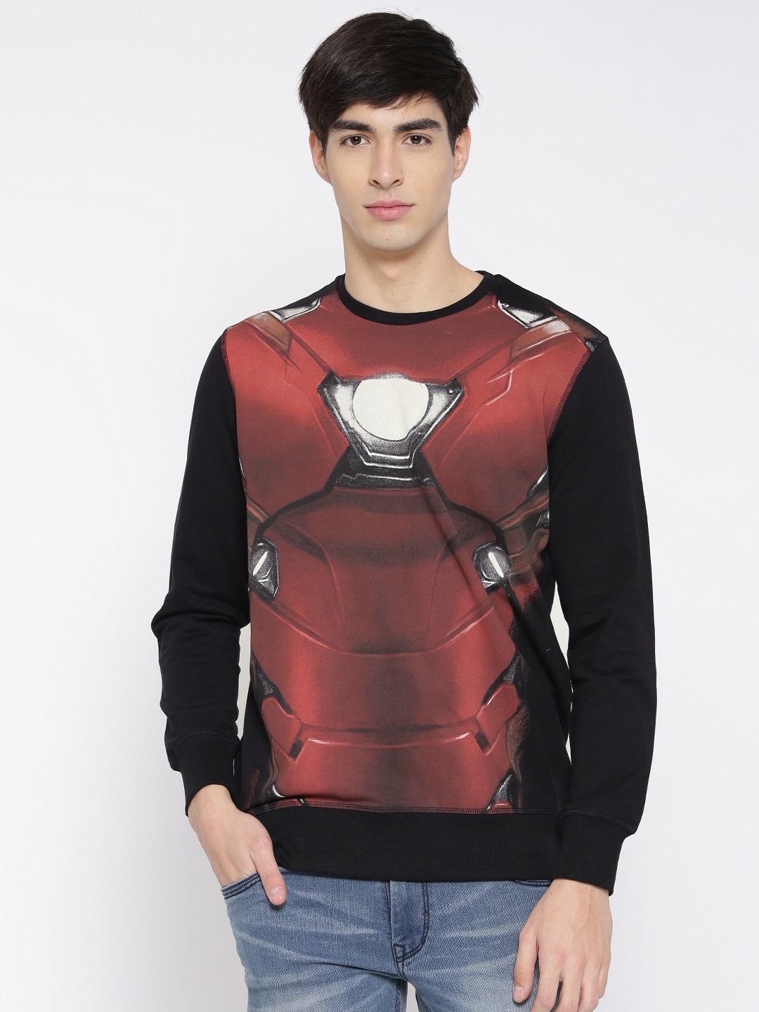 

Free Authority Black & Red Iron Man Print Sweatshirt for Men