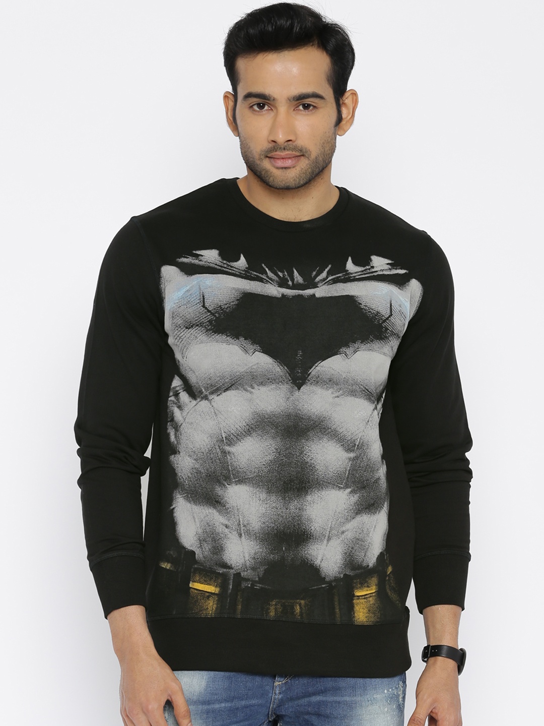 

Free Authority Batman Print Black Sweatshirt for Men