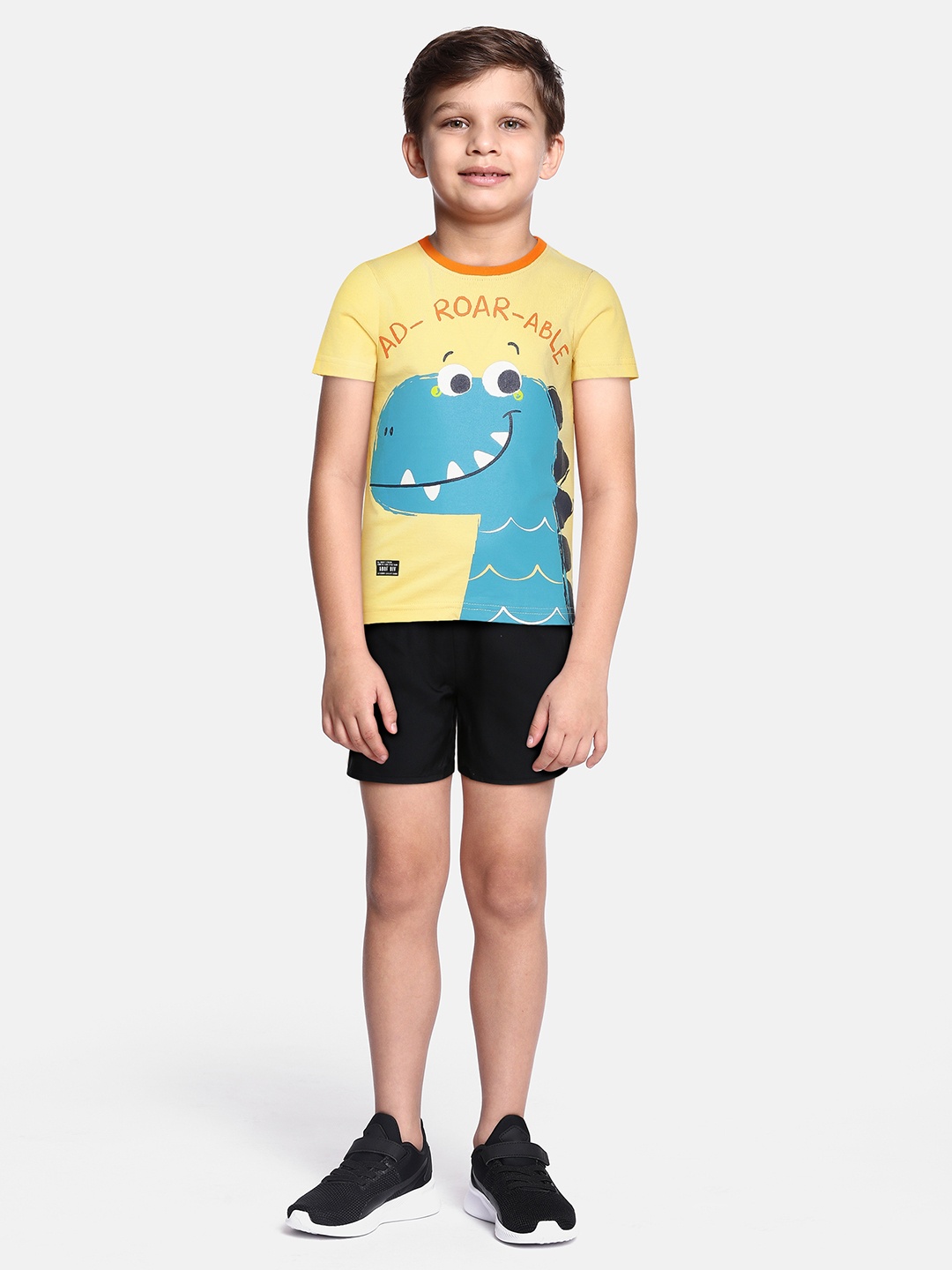 

abof Boys Yellow Graphic Printed T-shirt