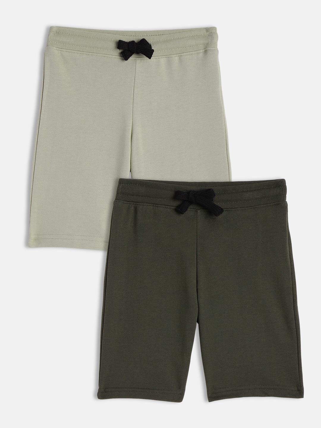 

abof Boys Olive And Grey Pack of 2 Shorts