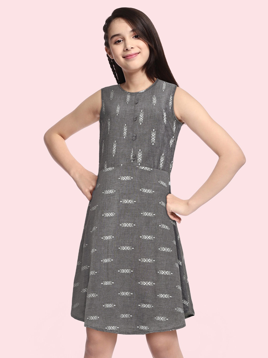 

abof Grey Tribal Dress