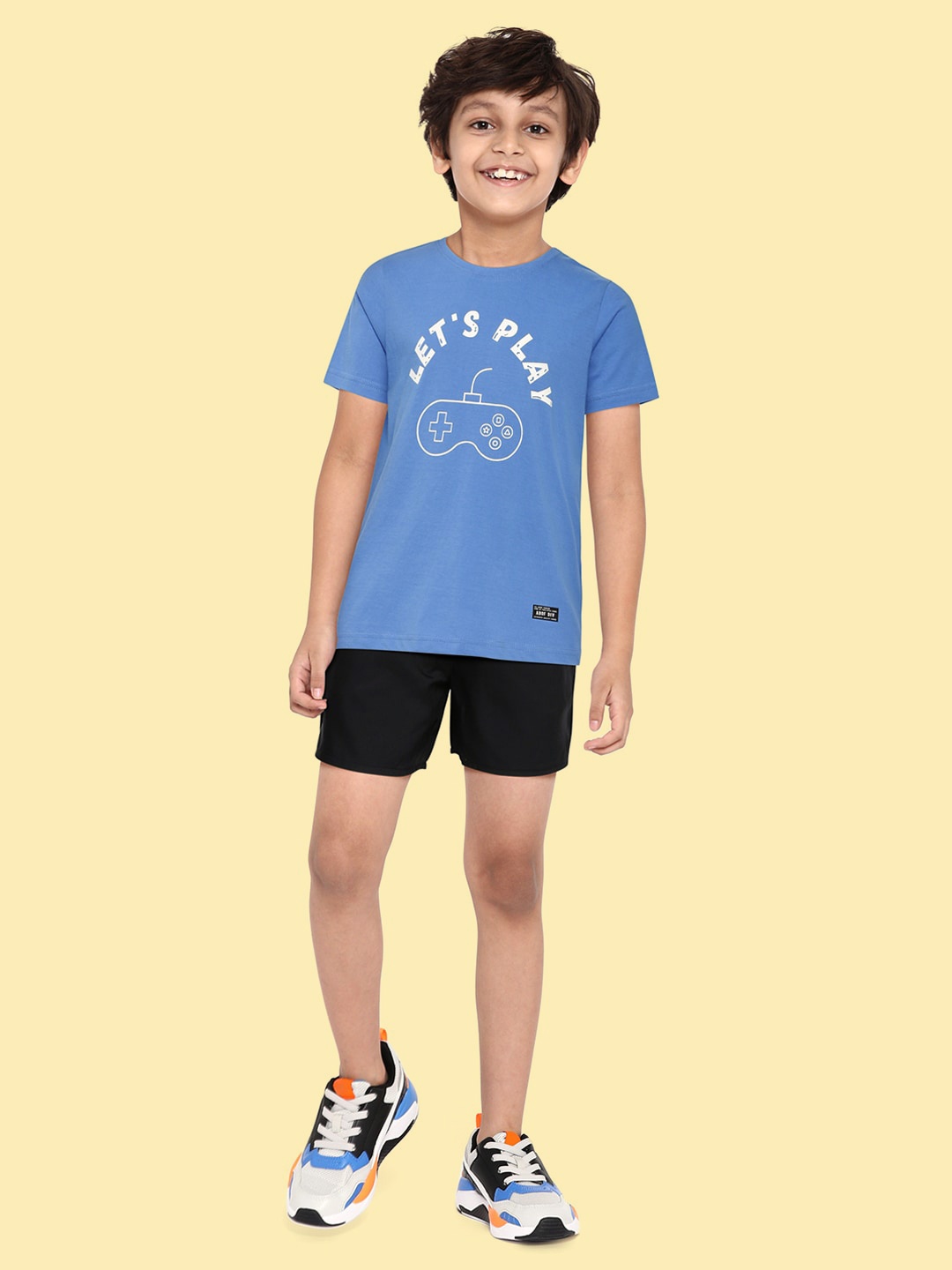 

abof Boys Blue Printed Pure Cotton T-shirt