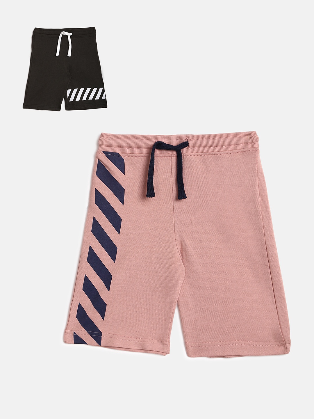 

abof Boys Pack Of 2 Olive Green Printed Shorts