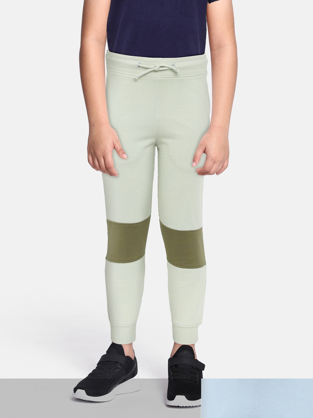 

abof Boys Pack of 2 Solid Pure Cotton Joggers, Blue