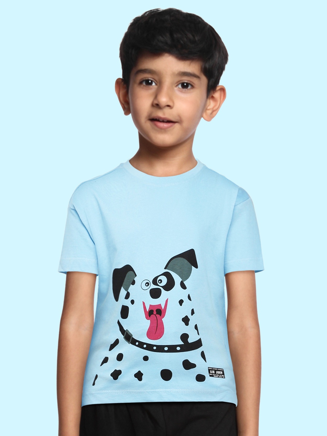 

abof Girls Blue Printed Pure Cotton T-shirt