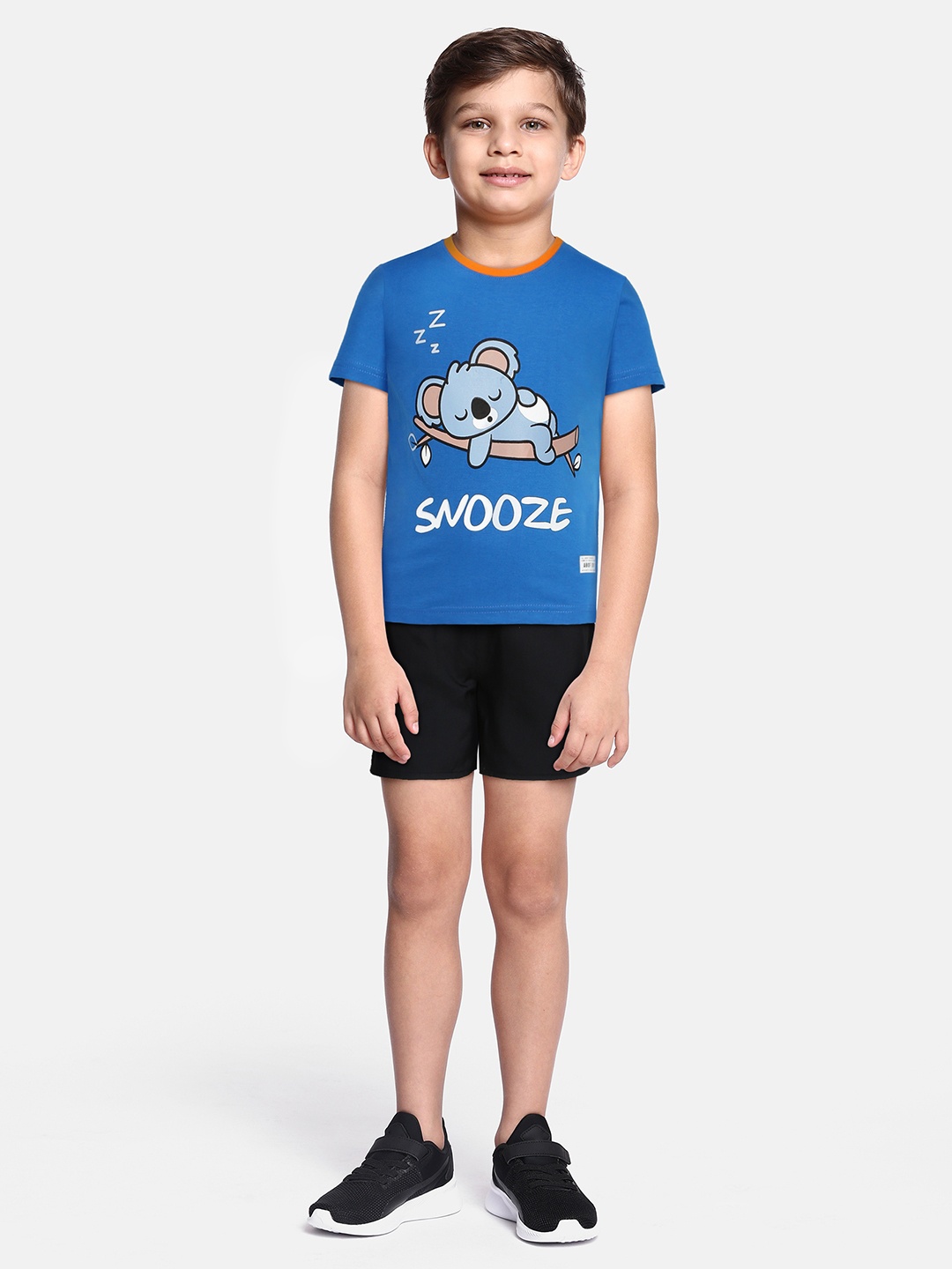 

abof Boys Blue Printed Graphic T-shirt
