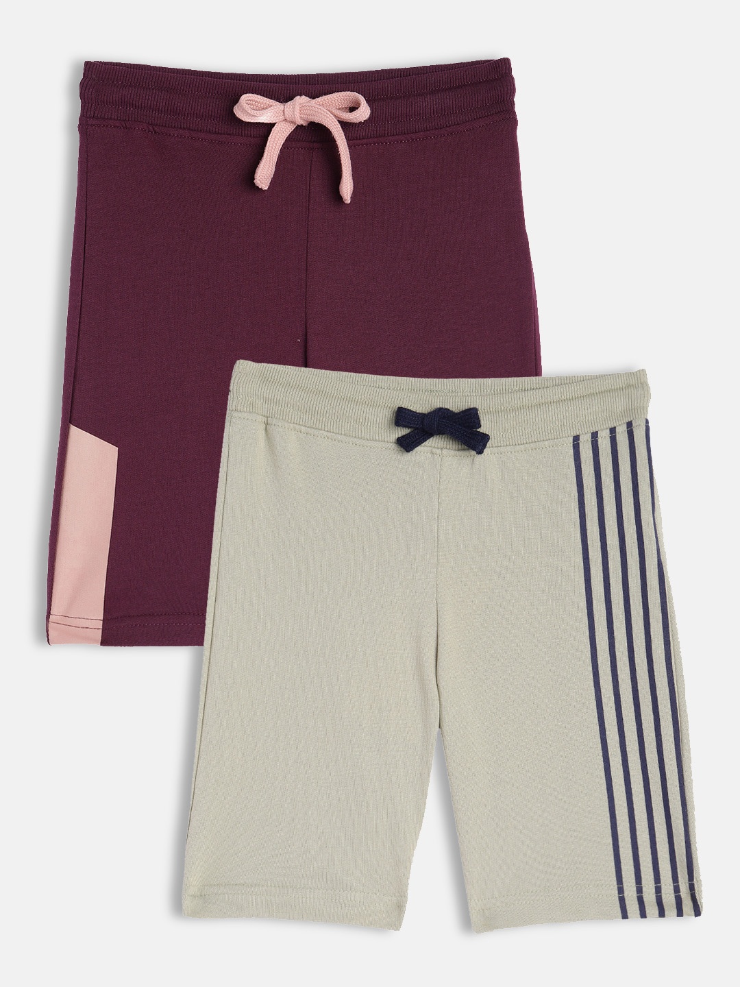 

abof Boys Pack of 2 Shorts, Burgundy