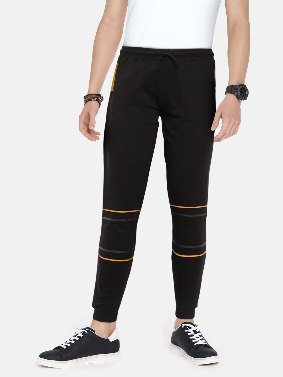 

abof Boys Black Neon Striped Joggers