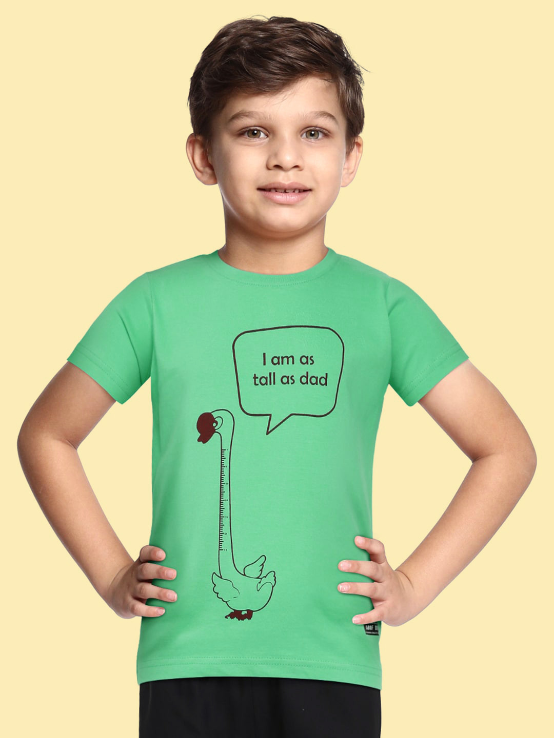 

abof Boys Green Printed Pure Cotton T-shirt