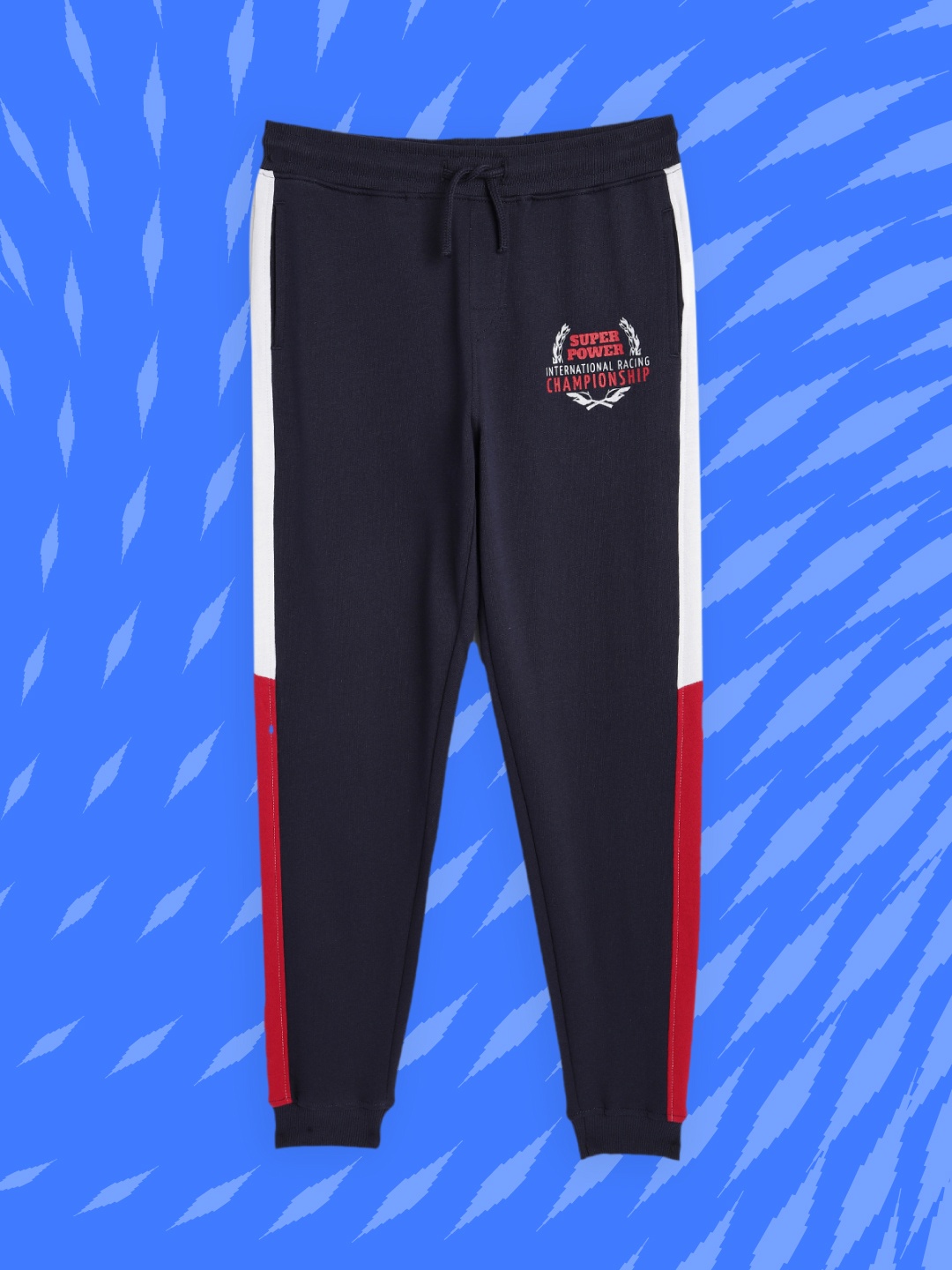 

abof Boys Navy Blue Pure Cotton Solid Joggers