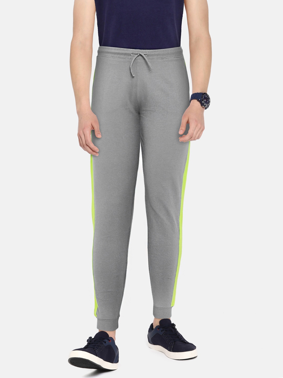 

abof Boys Grey Contrast Side Tape Detailed Jogger, Grey melange