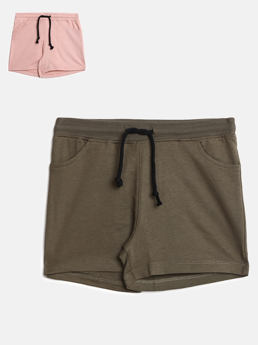 

abof Girls Pack Of 2 Green Hot Pants Shorts