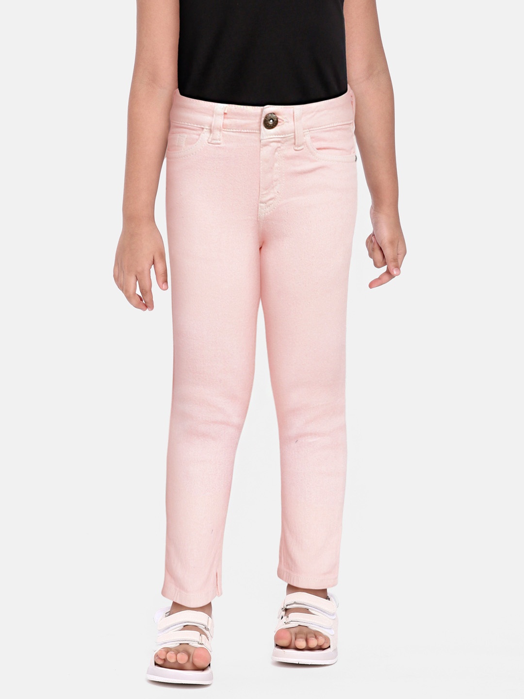 

abof Girls Pink Stretchable Jeans