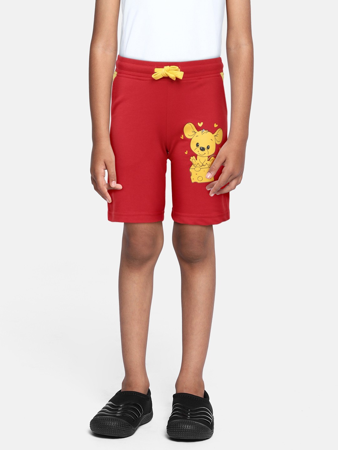 

abof Boys Red Printed Shorts