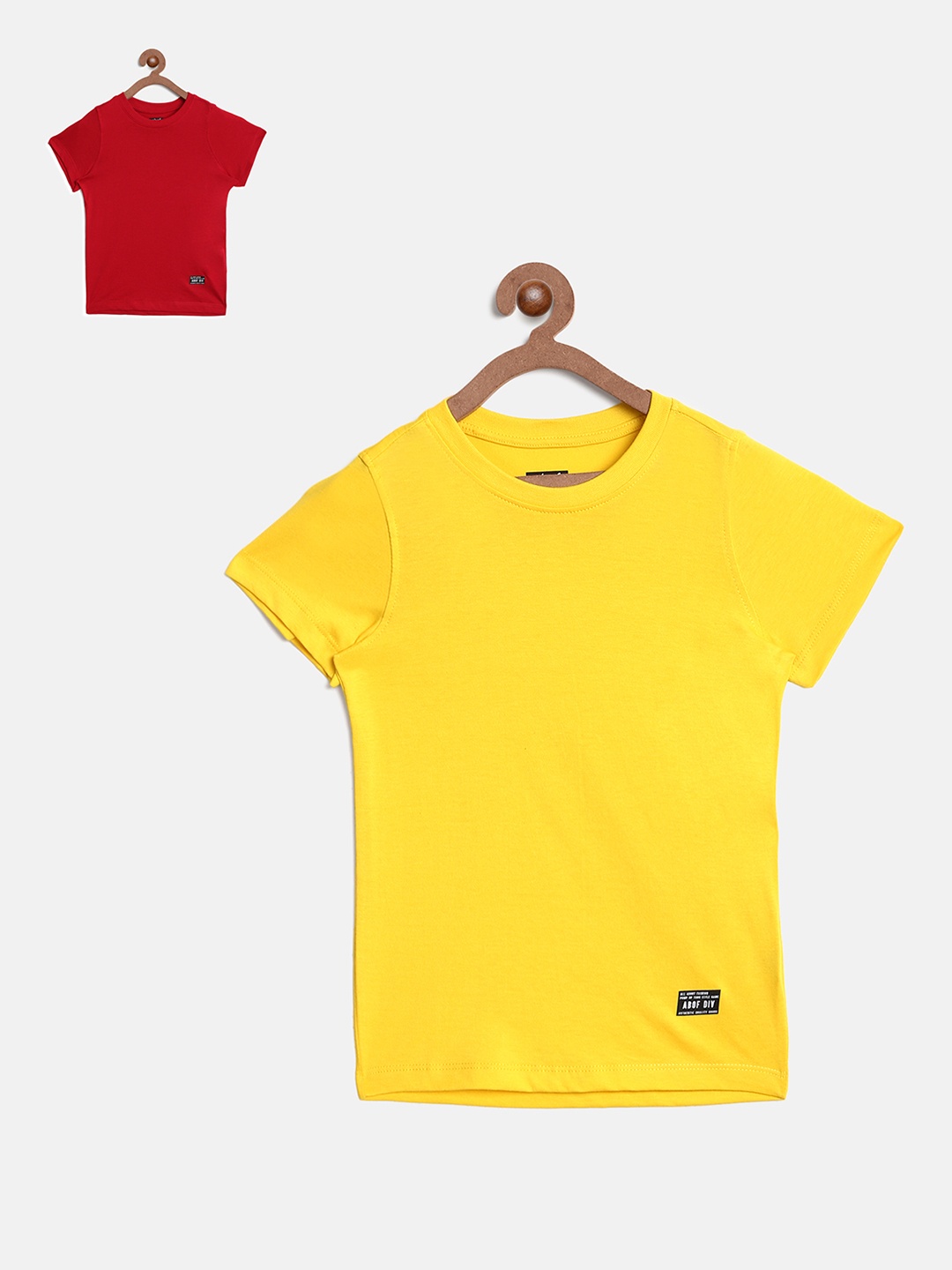 

abof Boys Pack Of 2 Red & Yellow T-shirt