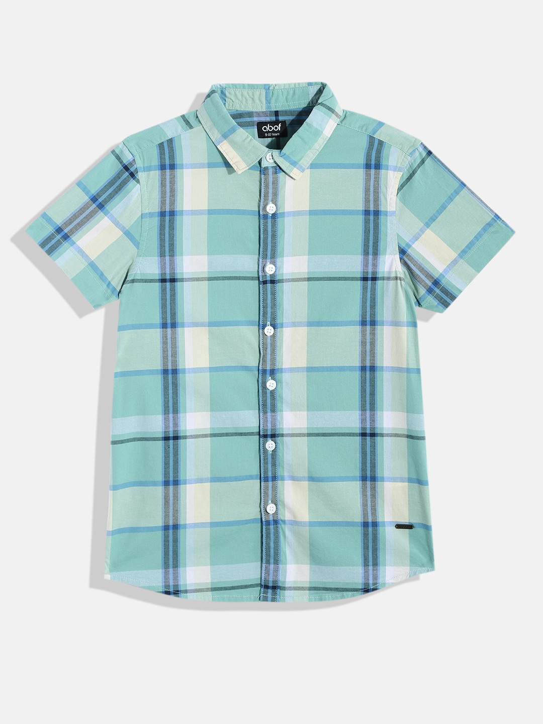 

abof Boys Checked Casual Shirt, White