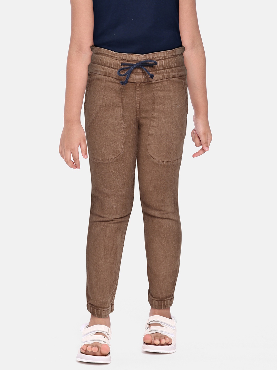 

abof Girls Brown Light Fade Stretchable Paperback Jeans