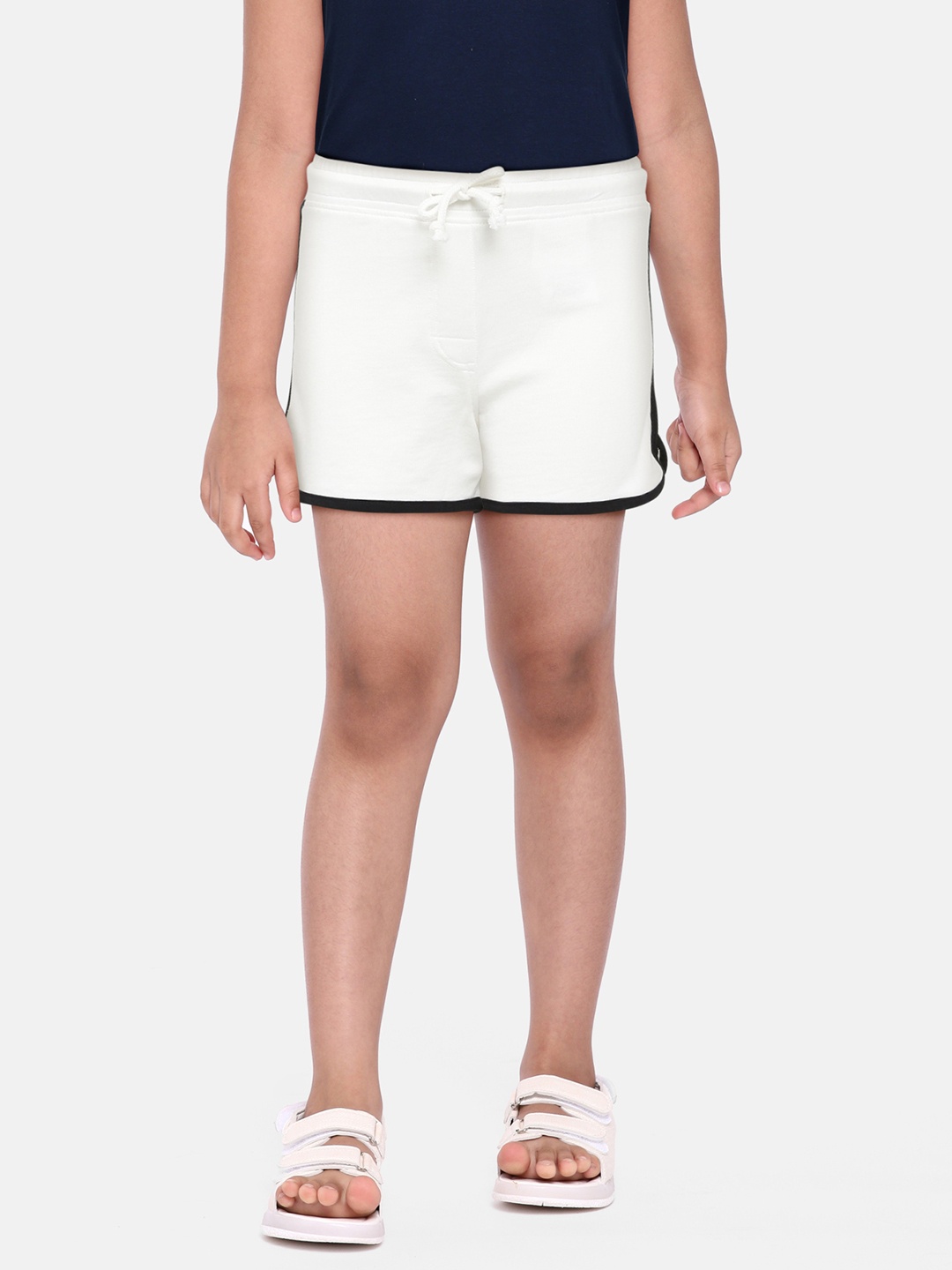 

abof Girls White Pure Cotton Shorts