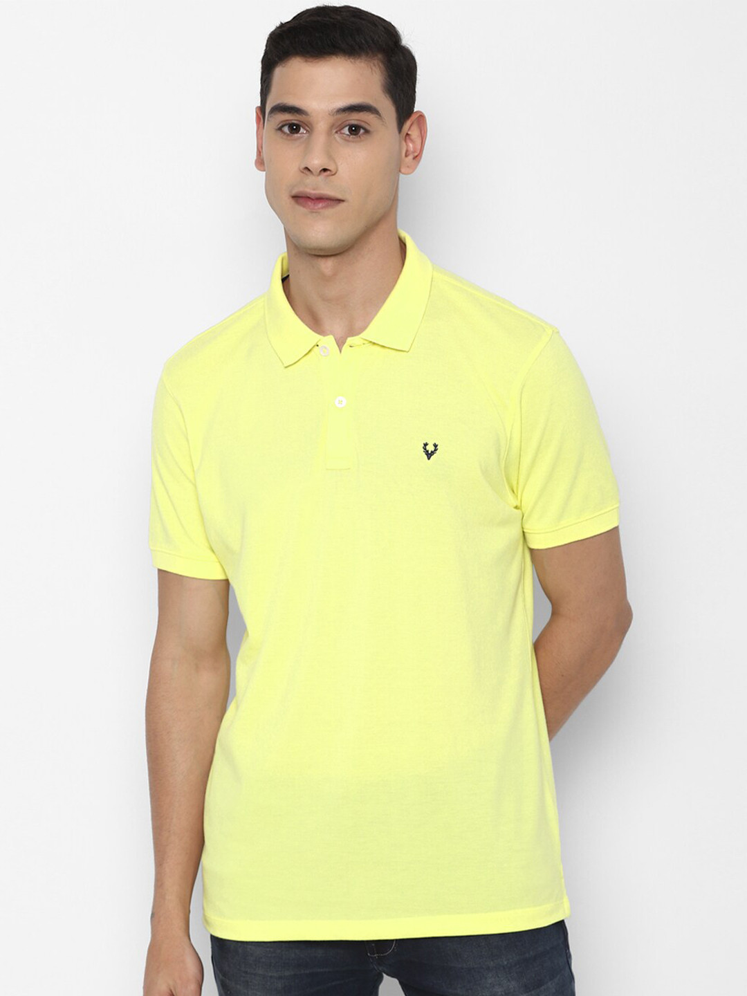 

Allen Solly Men Yellow Polo Collar T-shirt