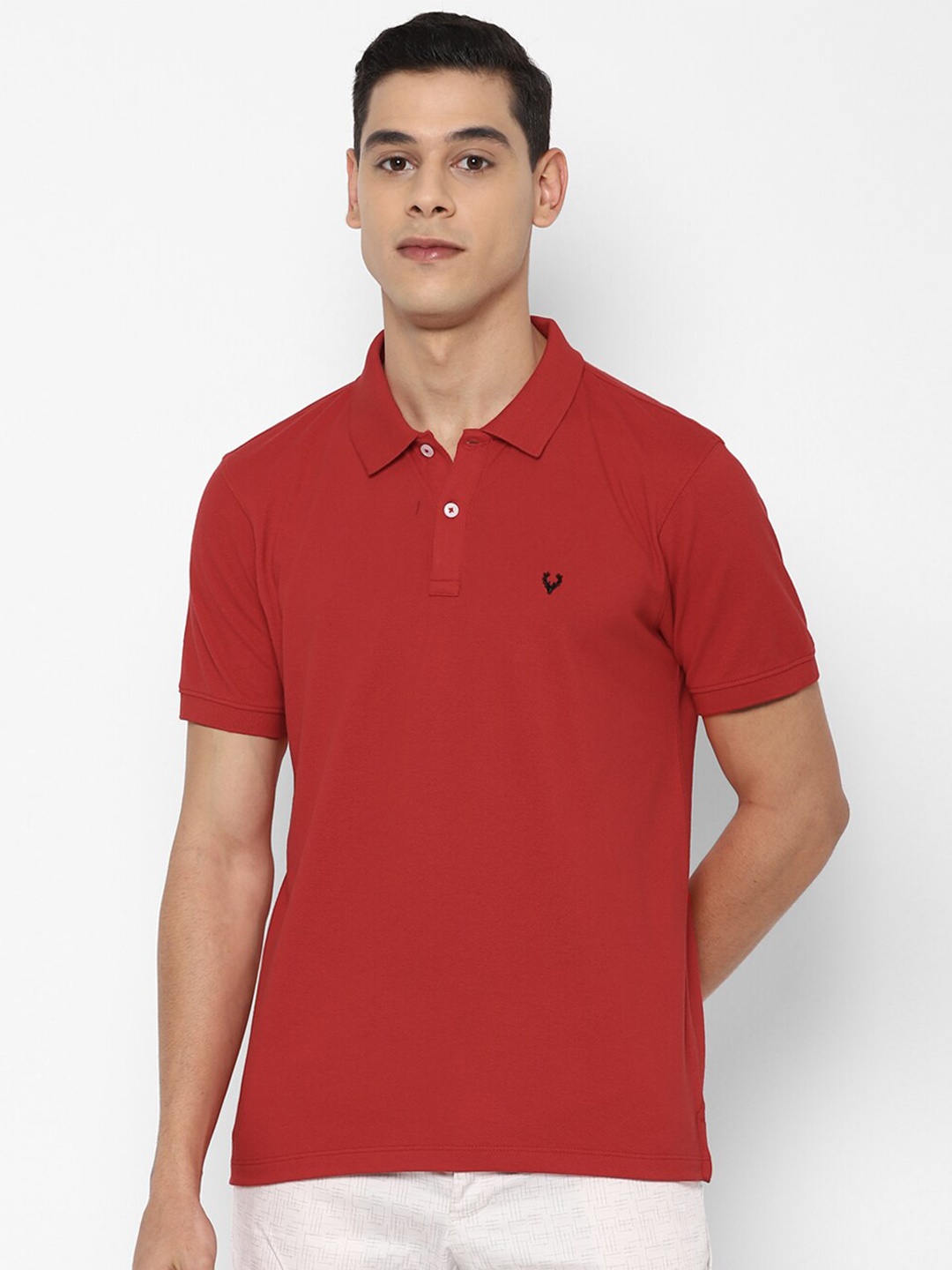 

Allen Solly Men Red Polo Collar T-shirt