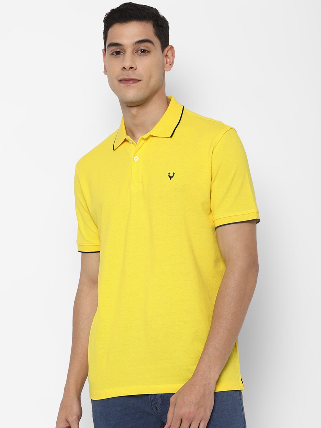 

Allen Solly Sport Men Yellow Polo Collar Pockets T-shirt