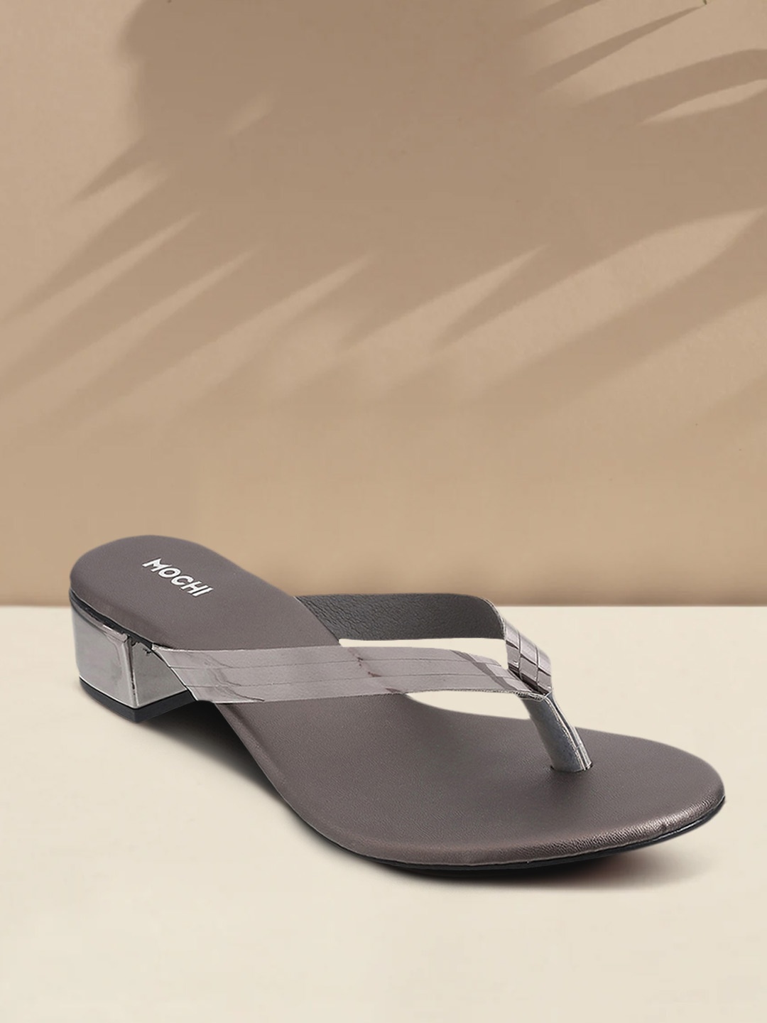 

Mochi Grey Block Sandals