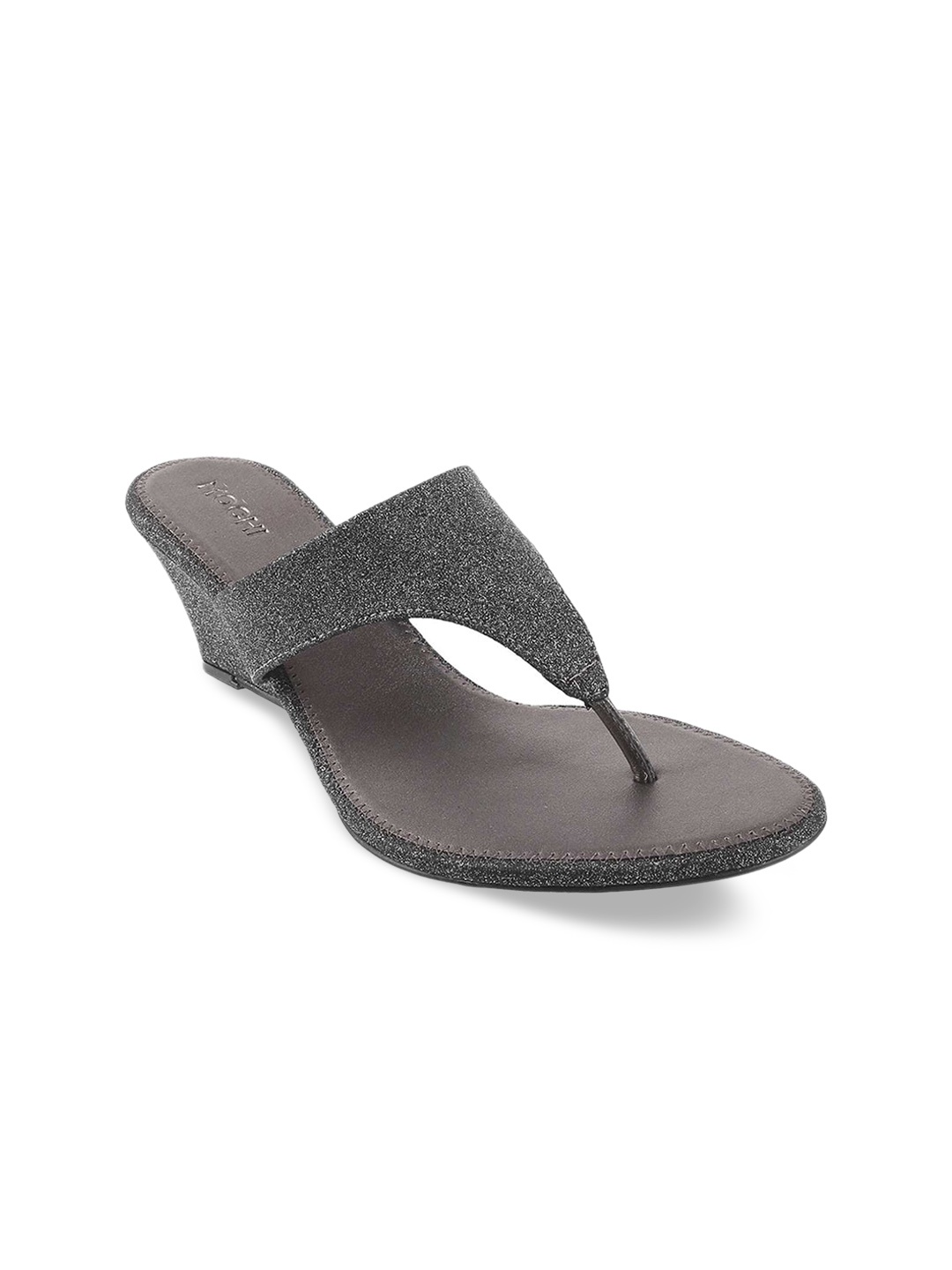 

Mochi Grey Wedge Sandals