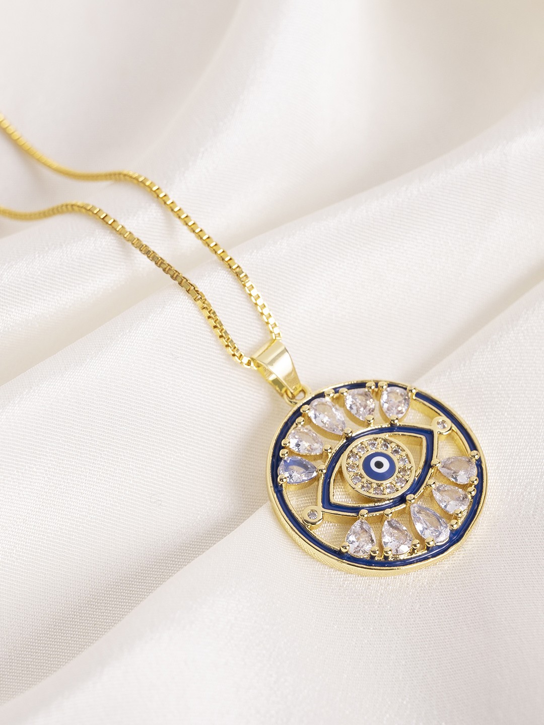

March by FableStreet Gold-Plated & Blue Brass Chain