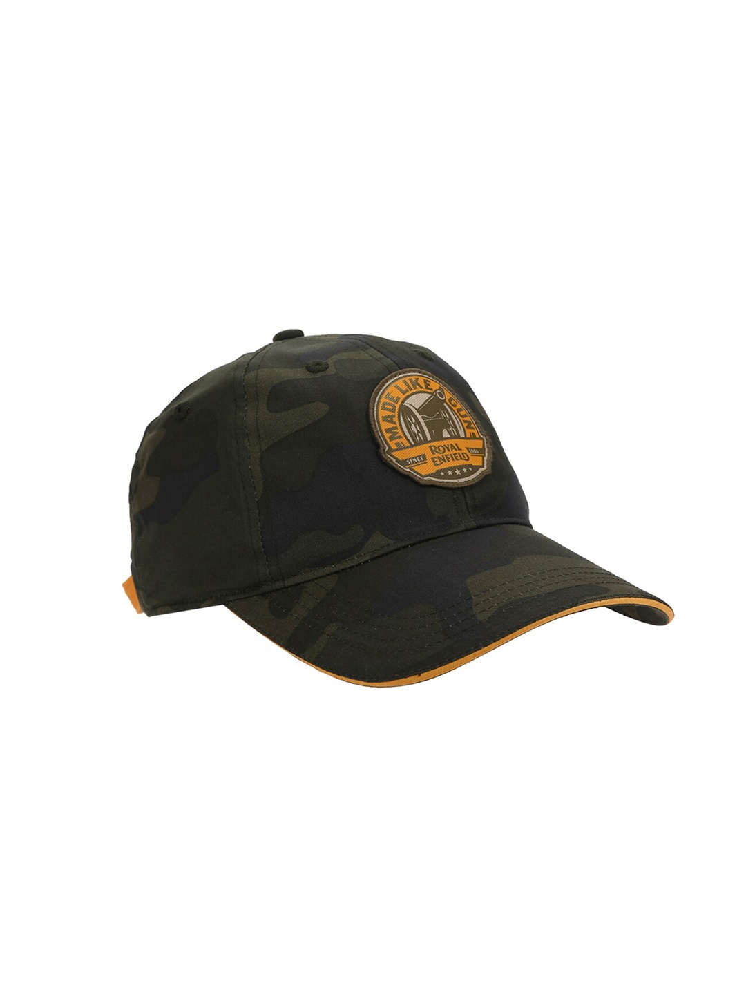 

Royal Enfield Unisex Olive Green Camouflage Printed Baseball Cap